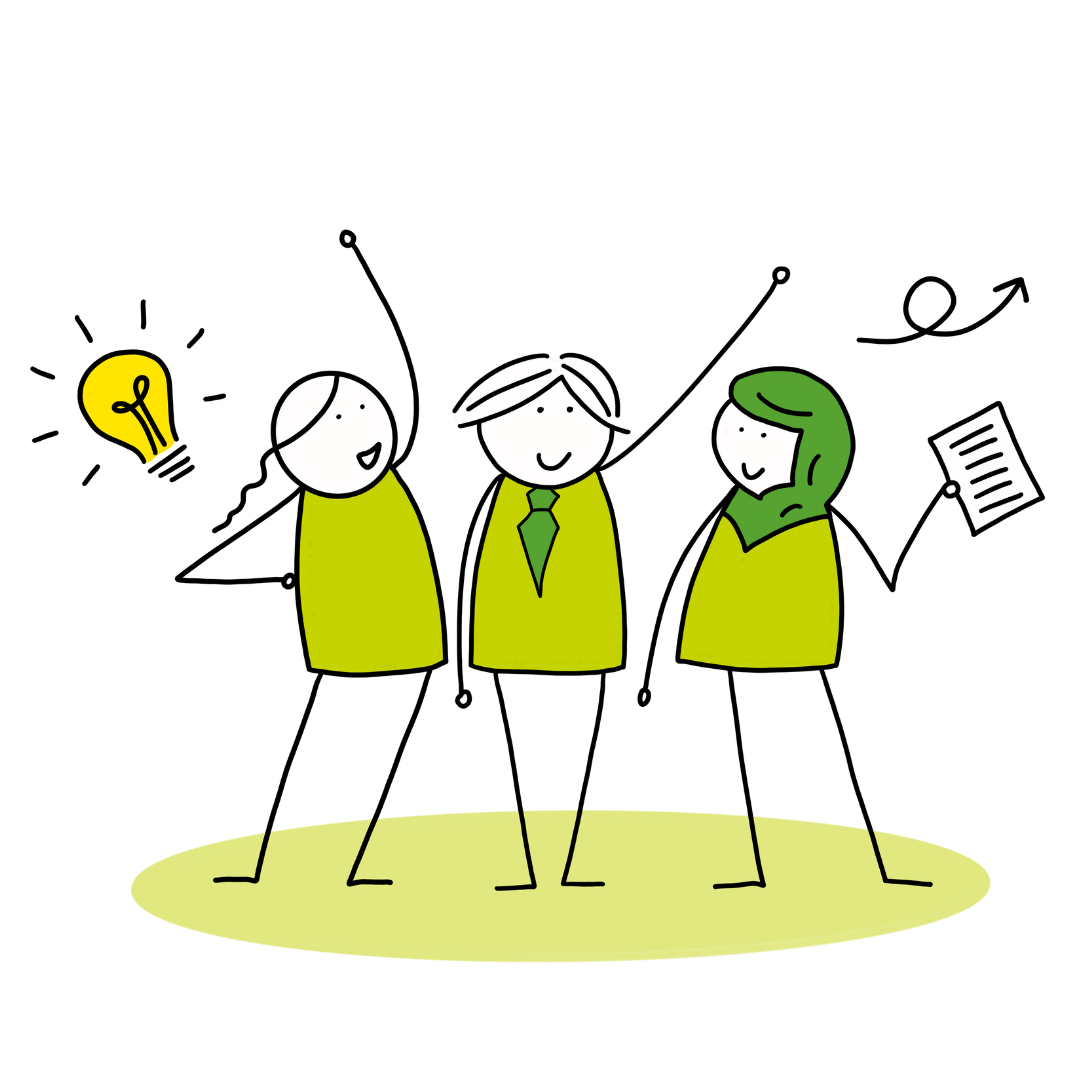 oudercommissie met ovaal en symbolen